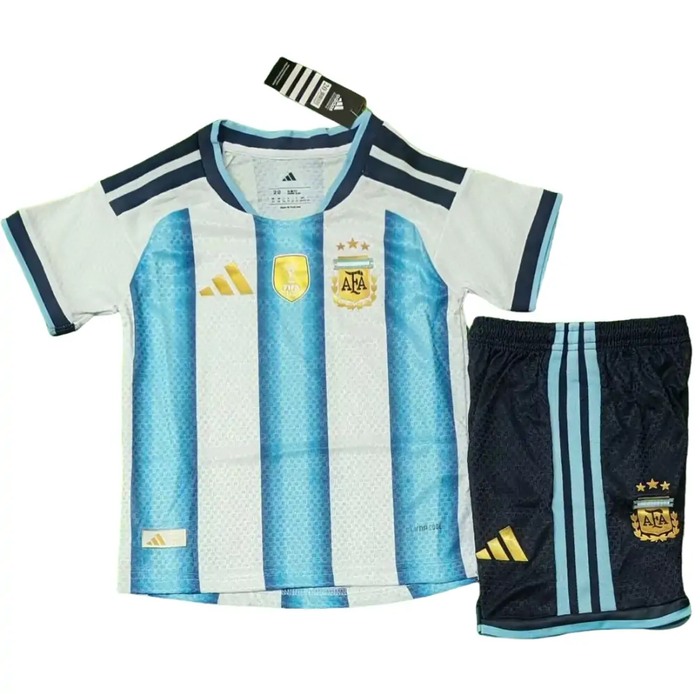 2026 World Cup Argentina Home Jersey Children's Set - Player Edition