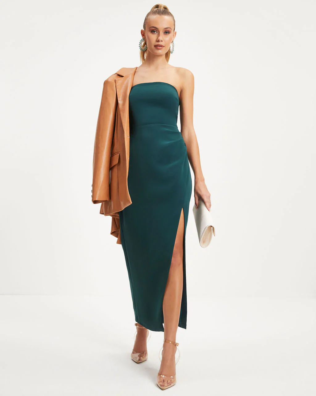 Love And Prosperity Strapless Side Slit Maxi Dress