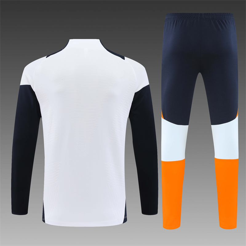 2024/2025 Real Madrid White Adult Half Zip Training Kit (Adult Kit)