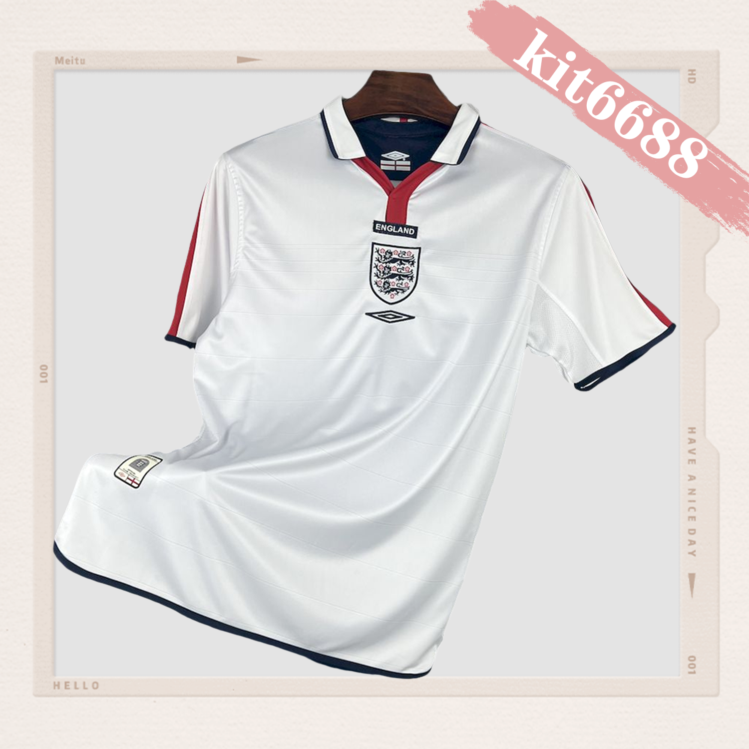 2004 England Home Retro Football Shirt
