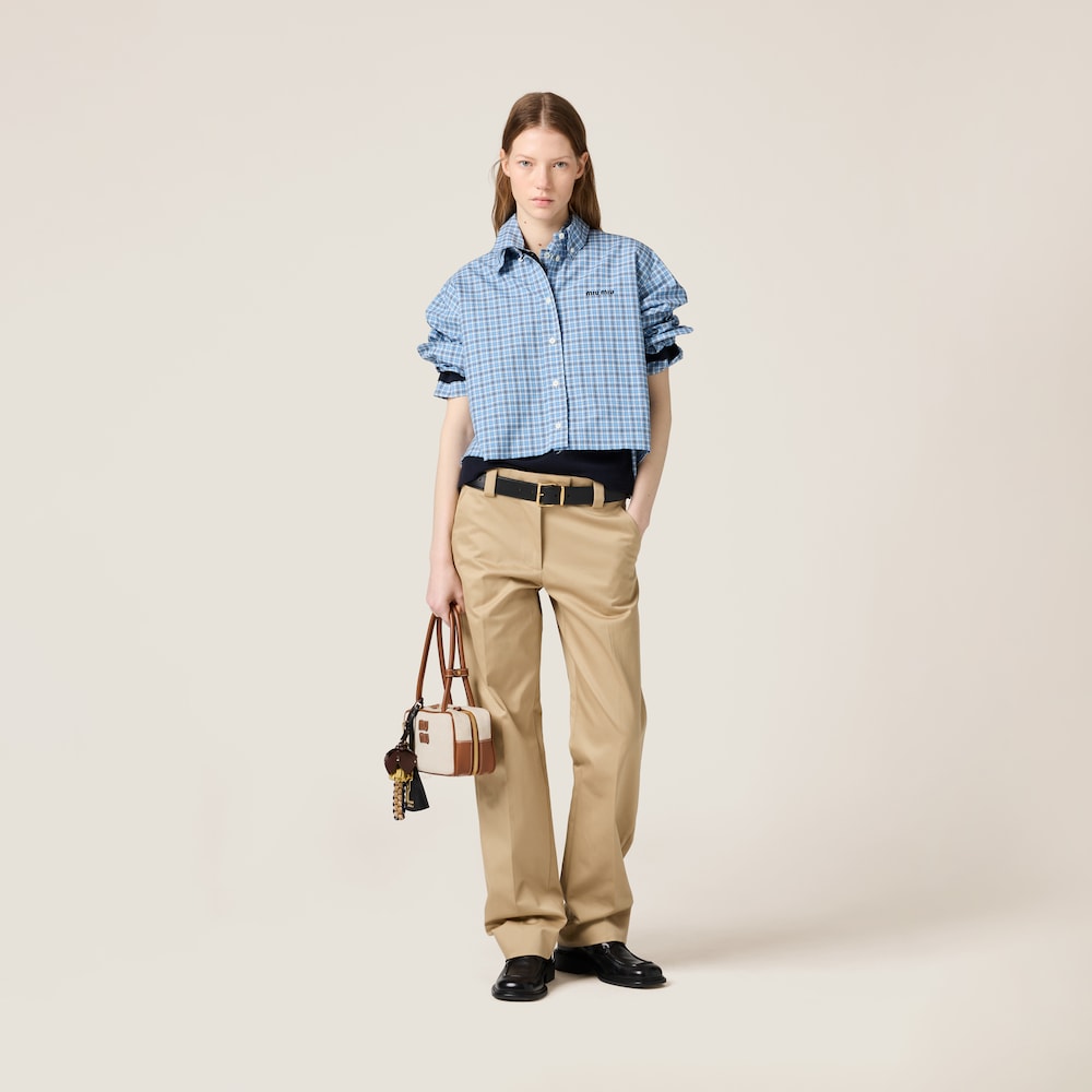 Checked poplin shirt