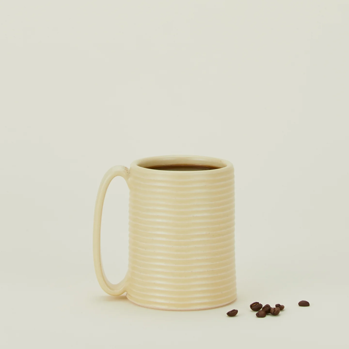 Tall Ribbed Mug - Butter