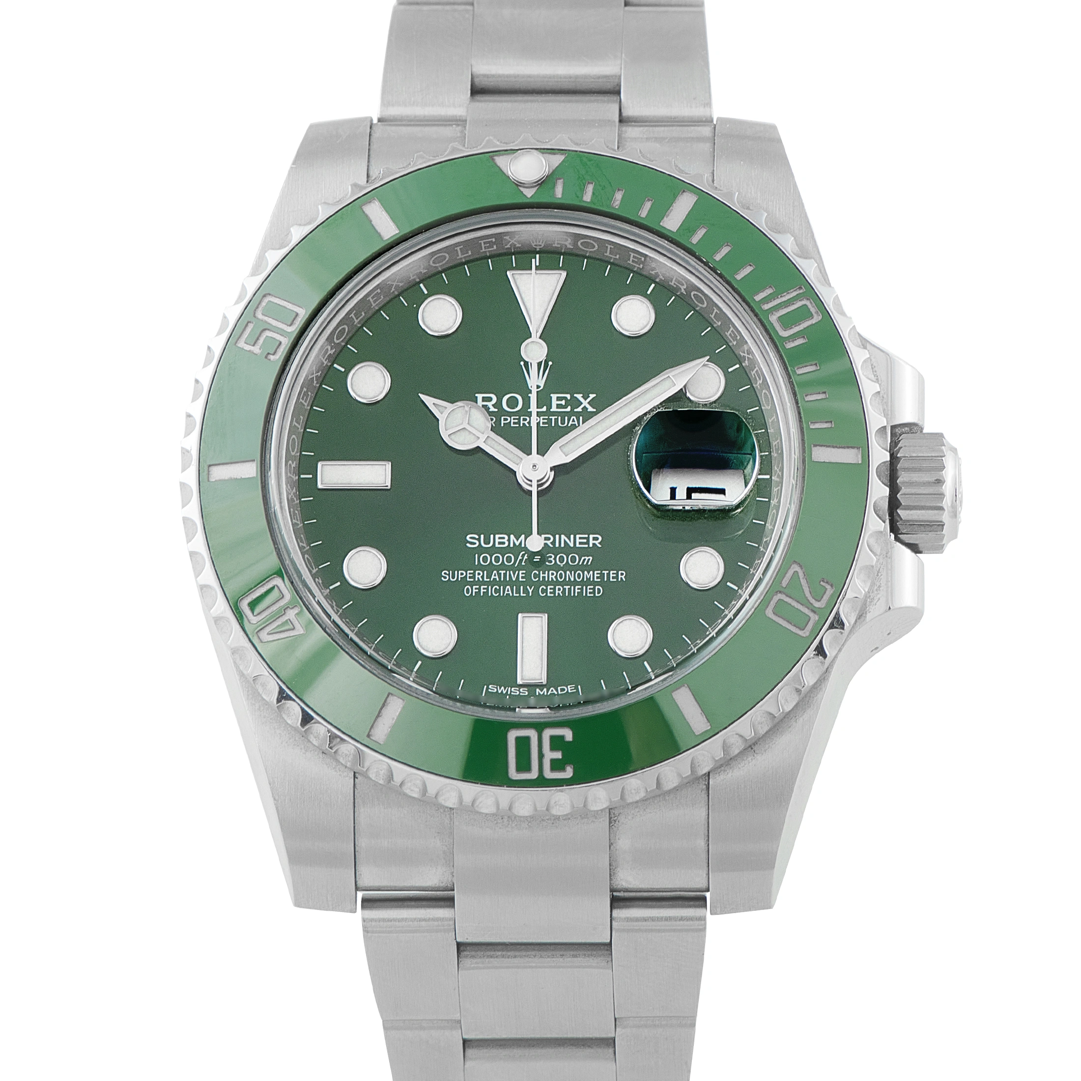 RolexSubmariner Date Hulk Steel Watch 116610LV