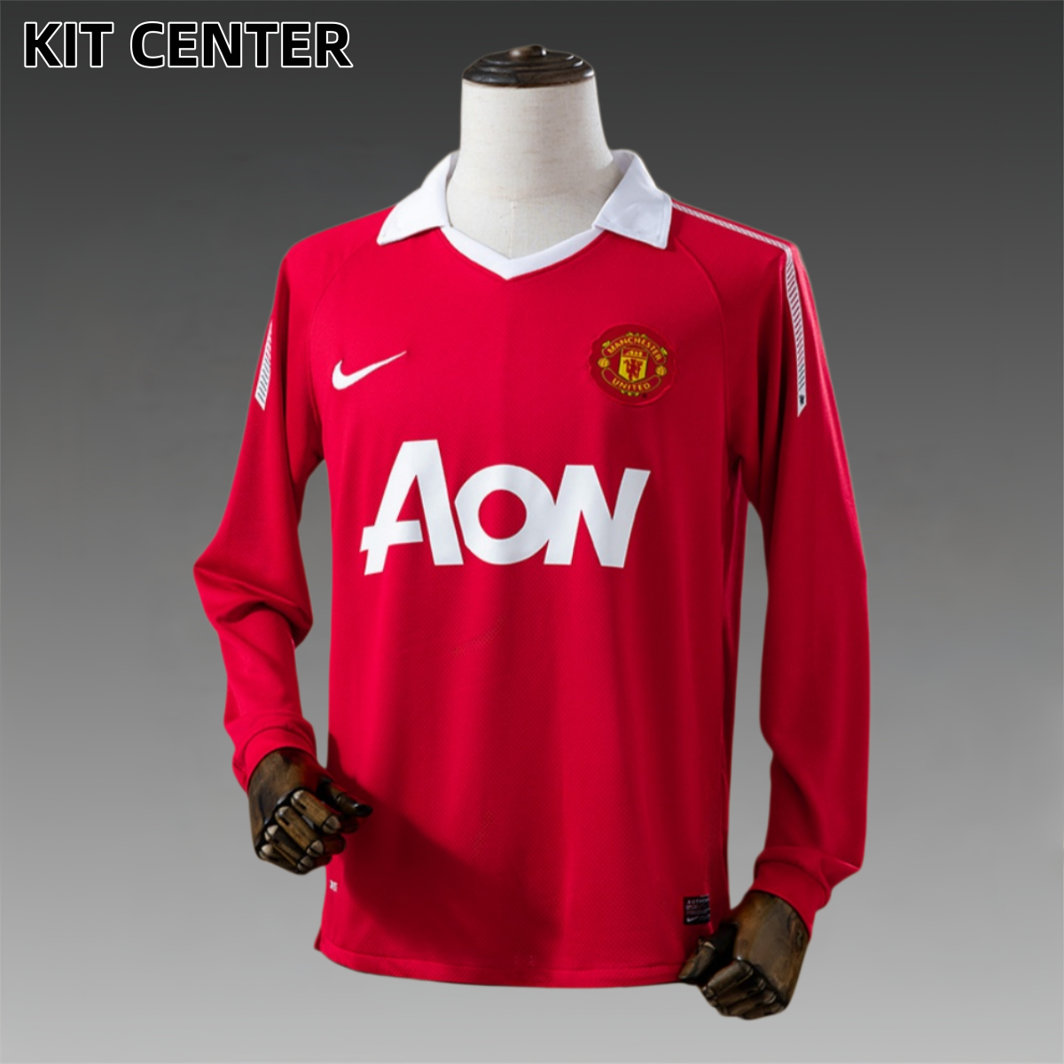 10/11 Manchester United home  long sleeved retro football jersey