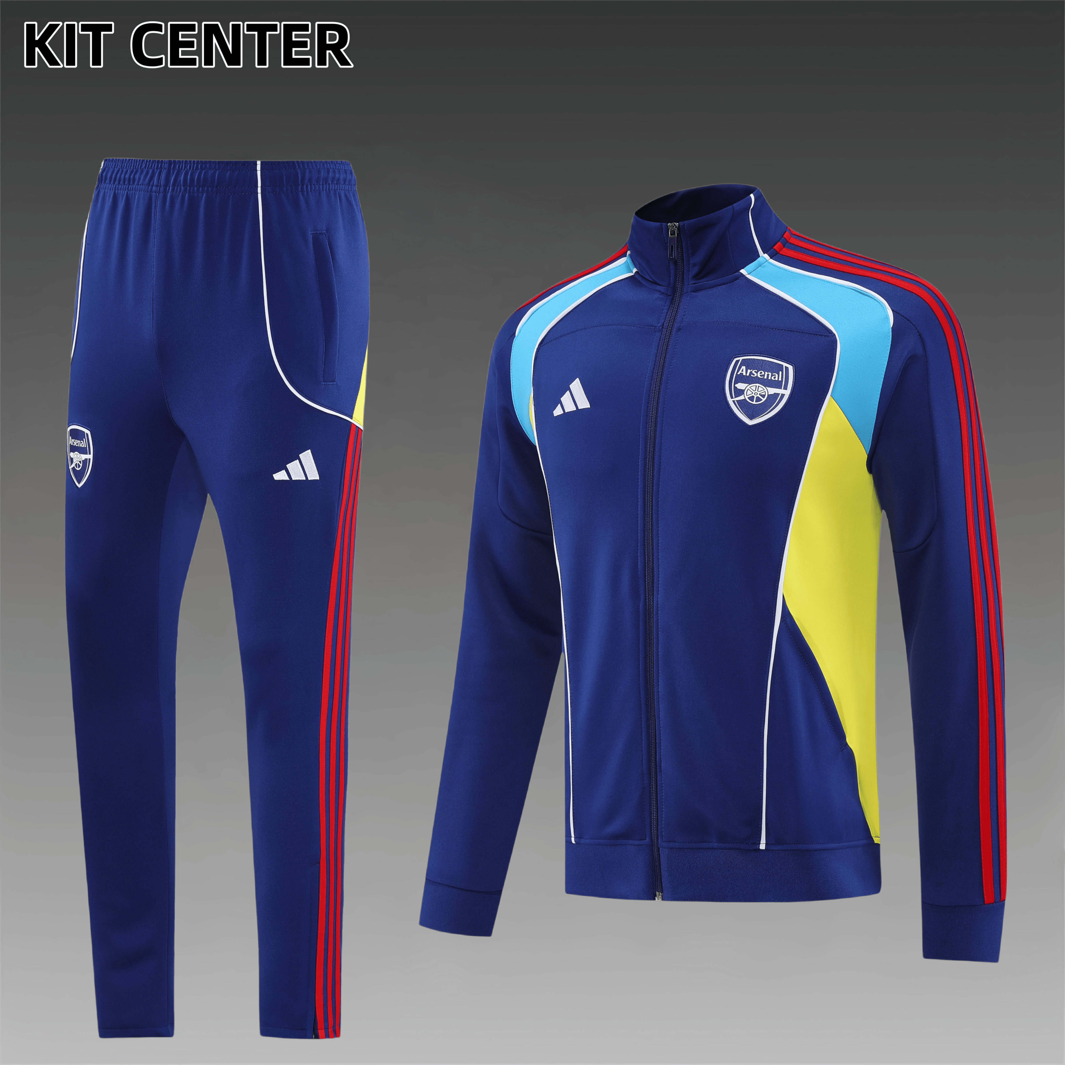 25/26 Arsenal Full Zipper Training Suit (Adult Set)