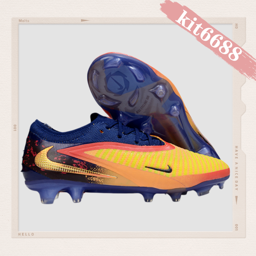 N Phantom 6 Elite Low Cut FG Erling Haaland Personal Edition - Laser Orange/Lemon Venom/Blue Void