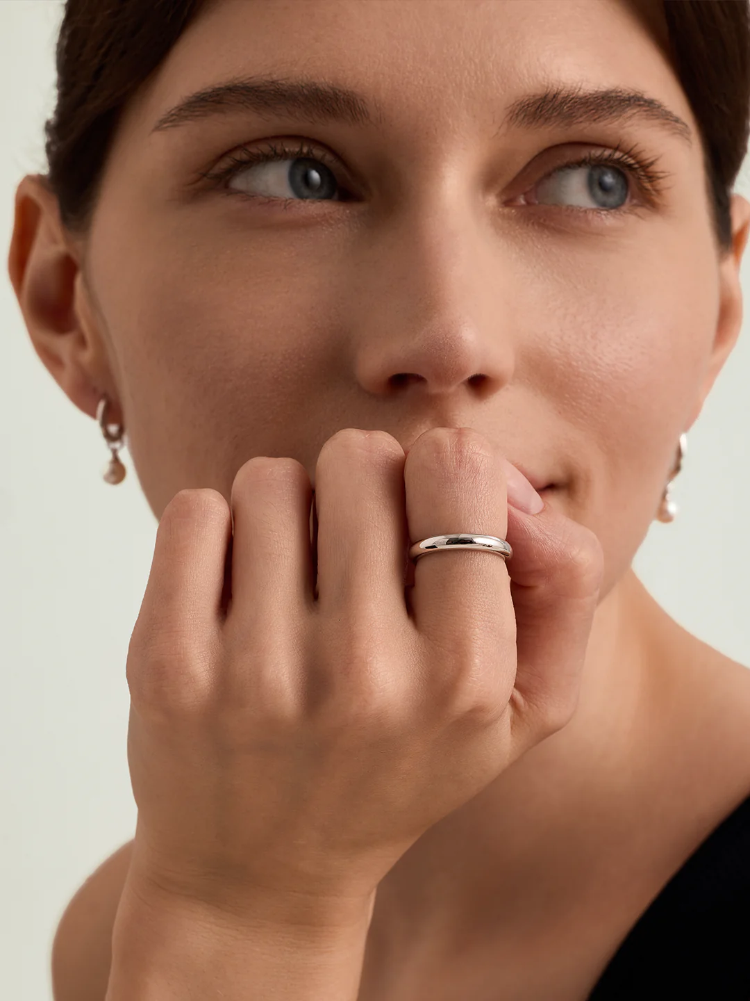 Silver Sleek Tube Ring