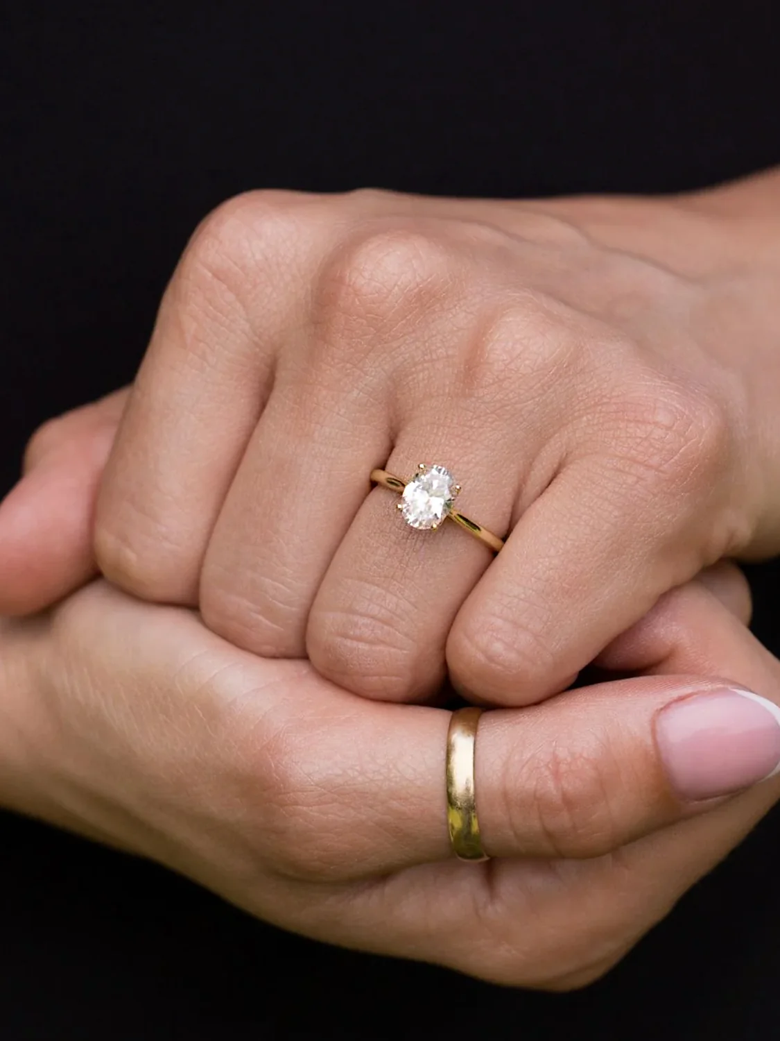 Oval White Sapphire Ring