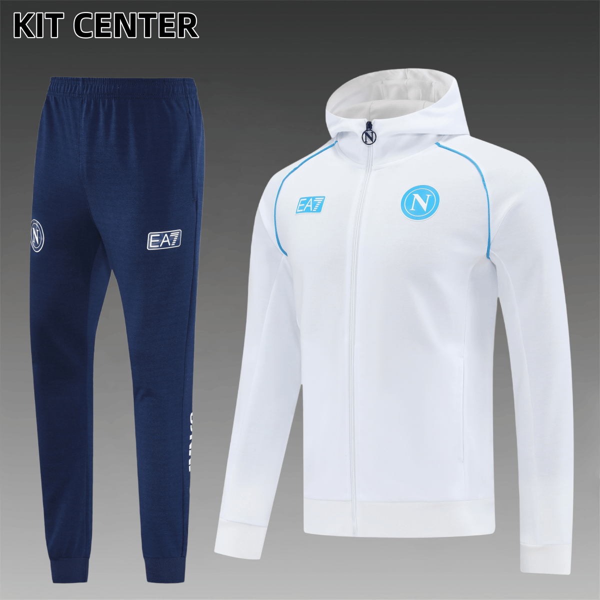 25/26 Napoli hoodie Full Zipper Training Suit (Adult Set)