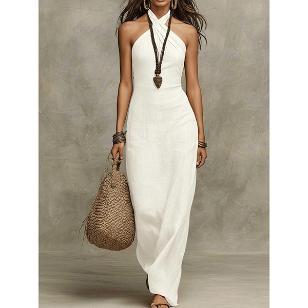 HALTER BODYCON MAXI JURK