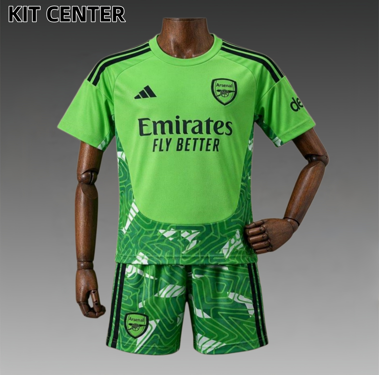 2026/2027 Arsenal Goalkeeper Neon Green/Dark Green Football Shirt (Adult Kids Kit socks)