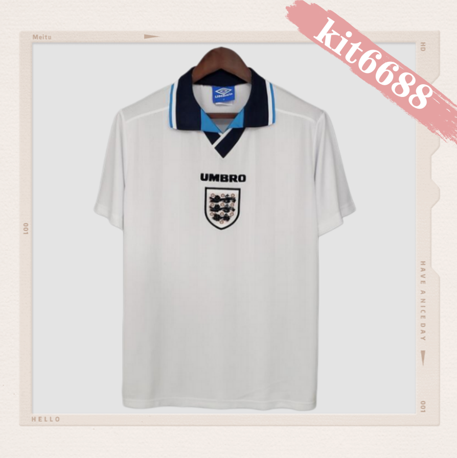1996 England Home  Retro Football Soccer jerseys