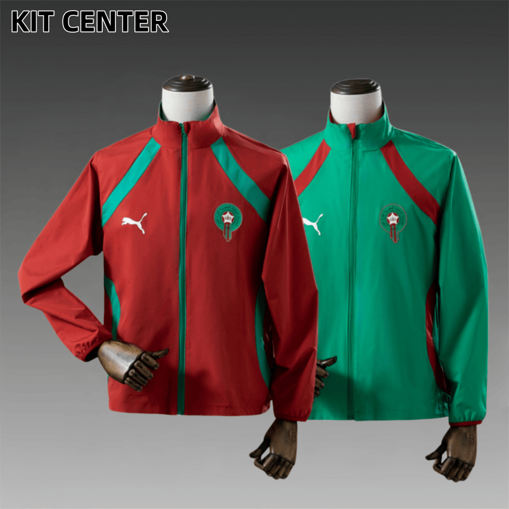 2026 Morocco  Reversible Jacket Windbreaker Red & Green