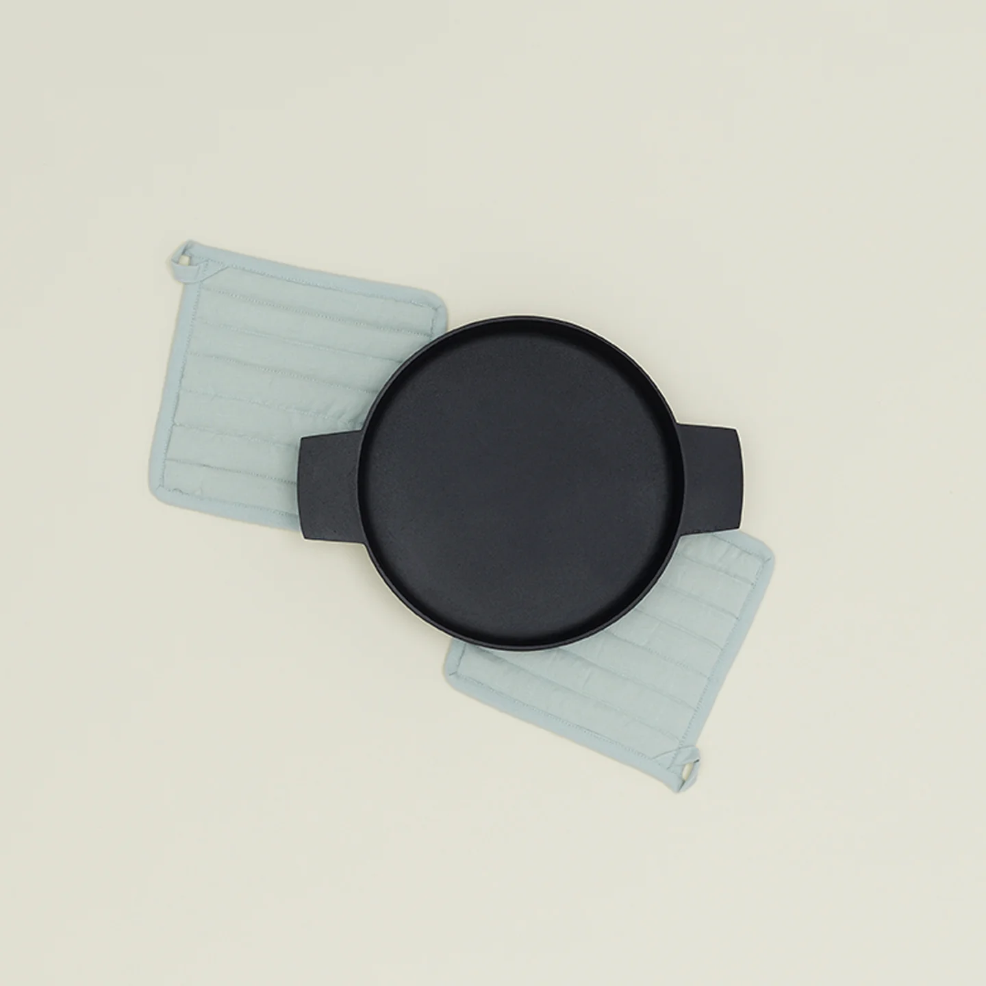 Simple Linen Pot Holders, Set of 2 - Sky