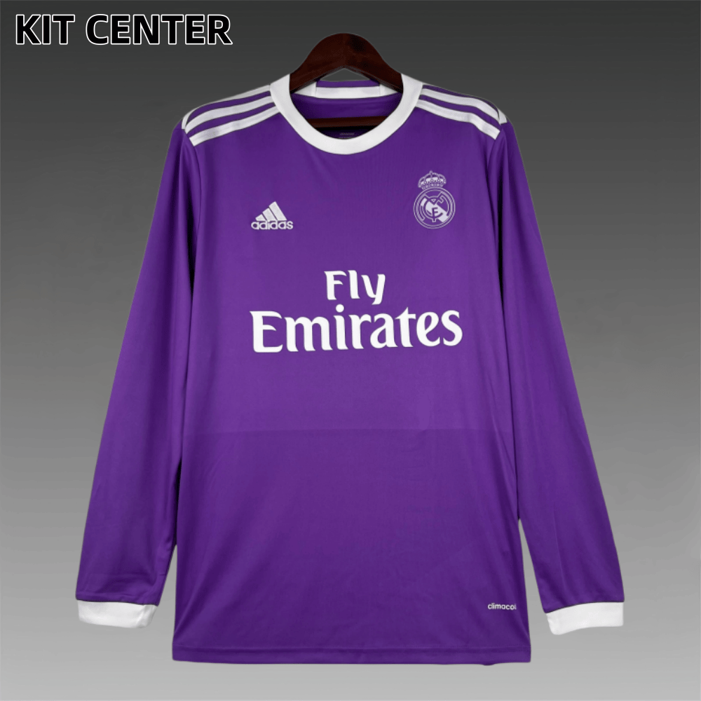 2016/2017 Real Madrid Away Long Sleeve Retro Football Shirt