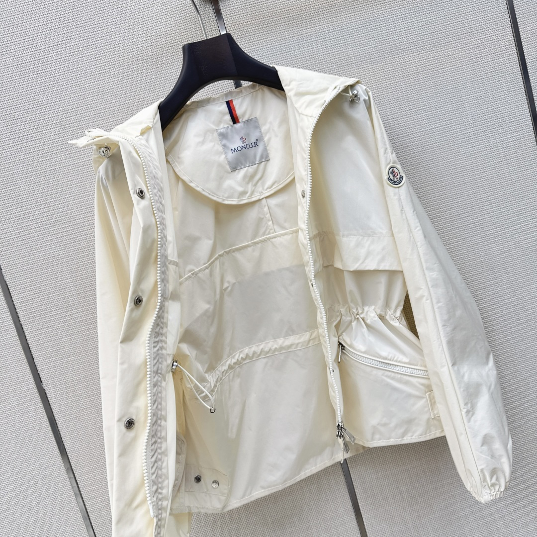 Moncler 2026 Autumn Winter Women's Jackets Polyester Stand Collar Tassel Zipper Casual Slim Woman's Coats MKDFWJ26010