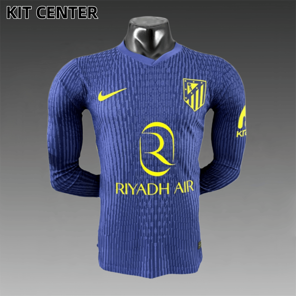 2025/2026 Atletico Madrid Away Long Sleeved Football Shirt (Player Edition)