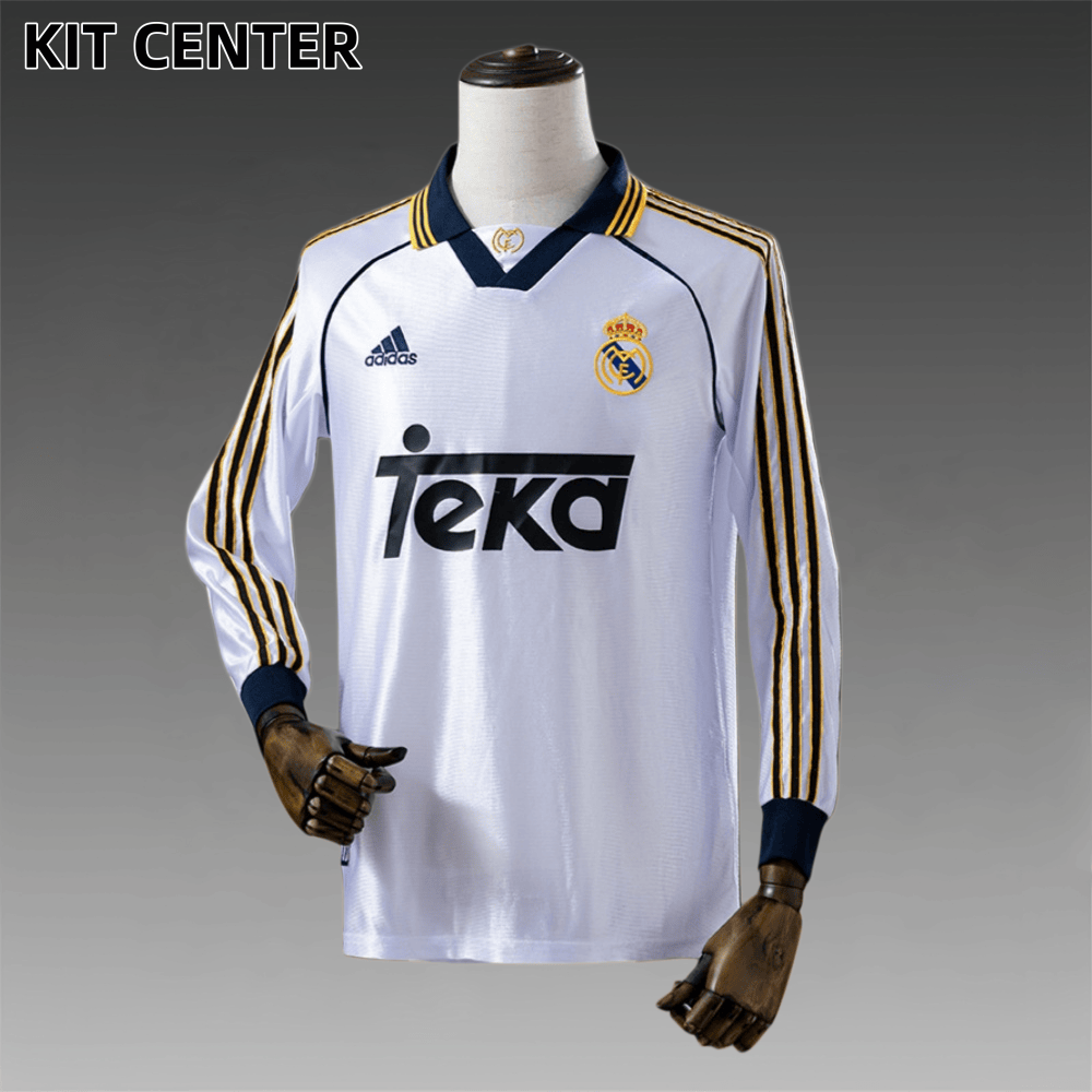 1998/2000 Real Madrid home Long Sleeve Retro Football Shirt