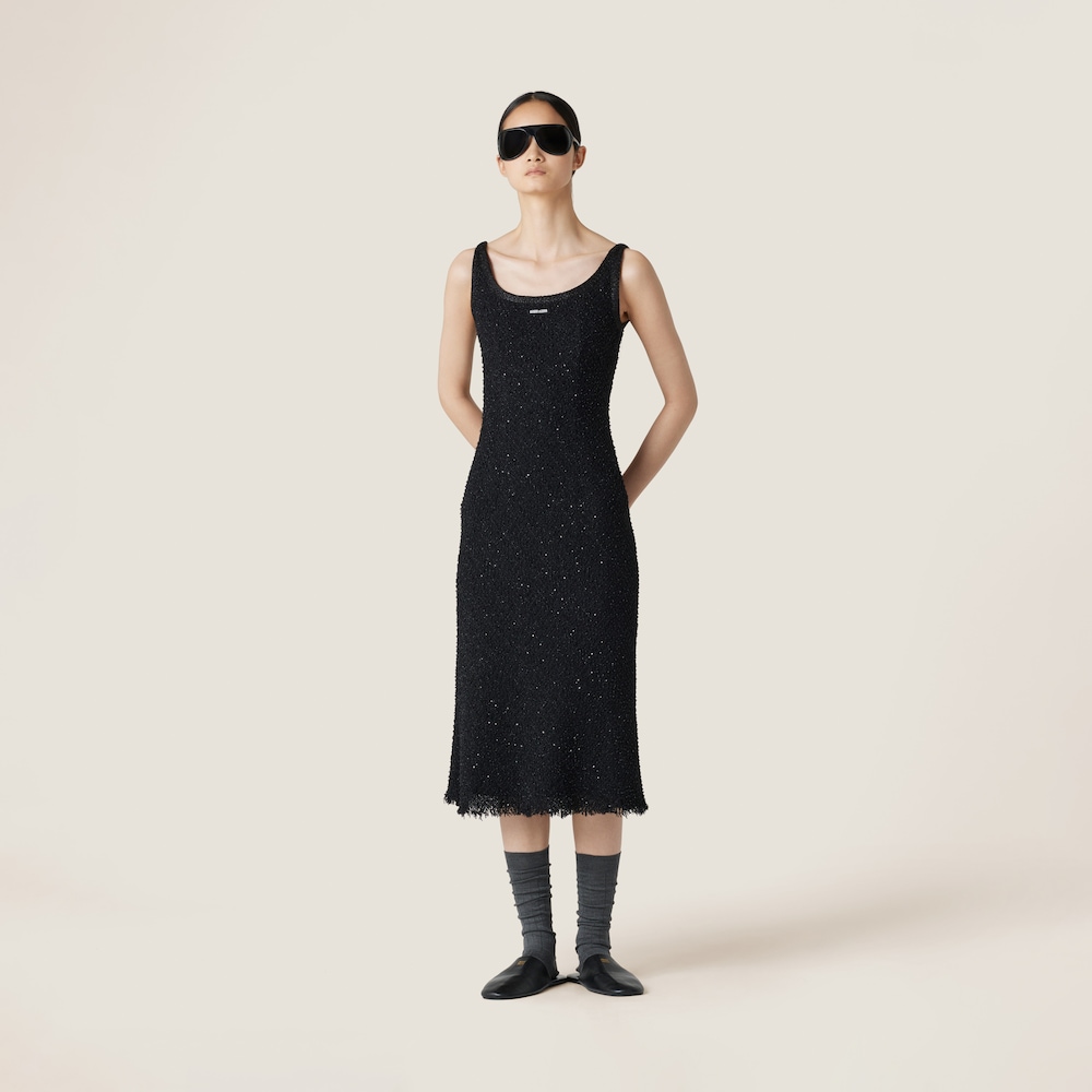 Lamé bouclé dress