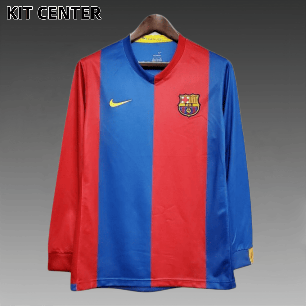 06/07 Barcelona  home long sleeves Retro Football Shirt