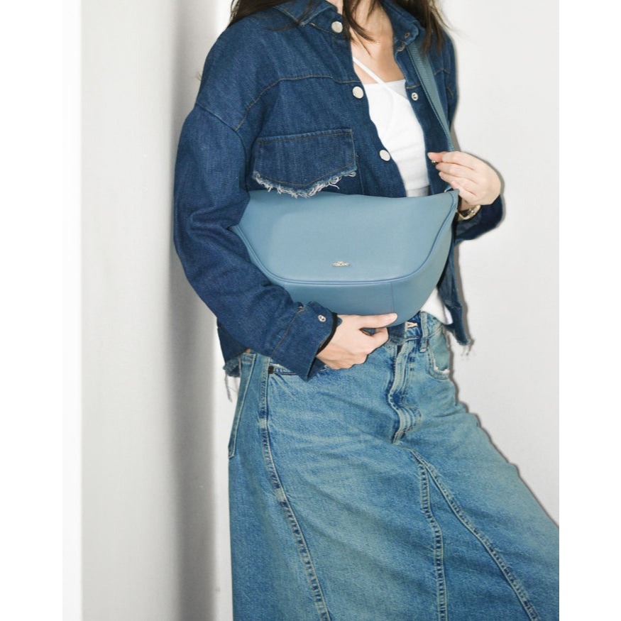 Tuscan Touch| Rey Genuine Leather Crossbody Bag, adjustable short and long strap, wide size, can hold a lot of items