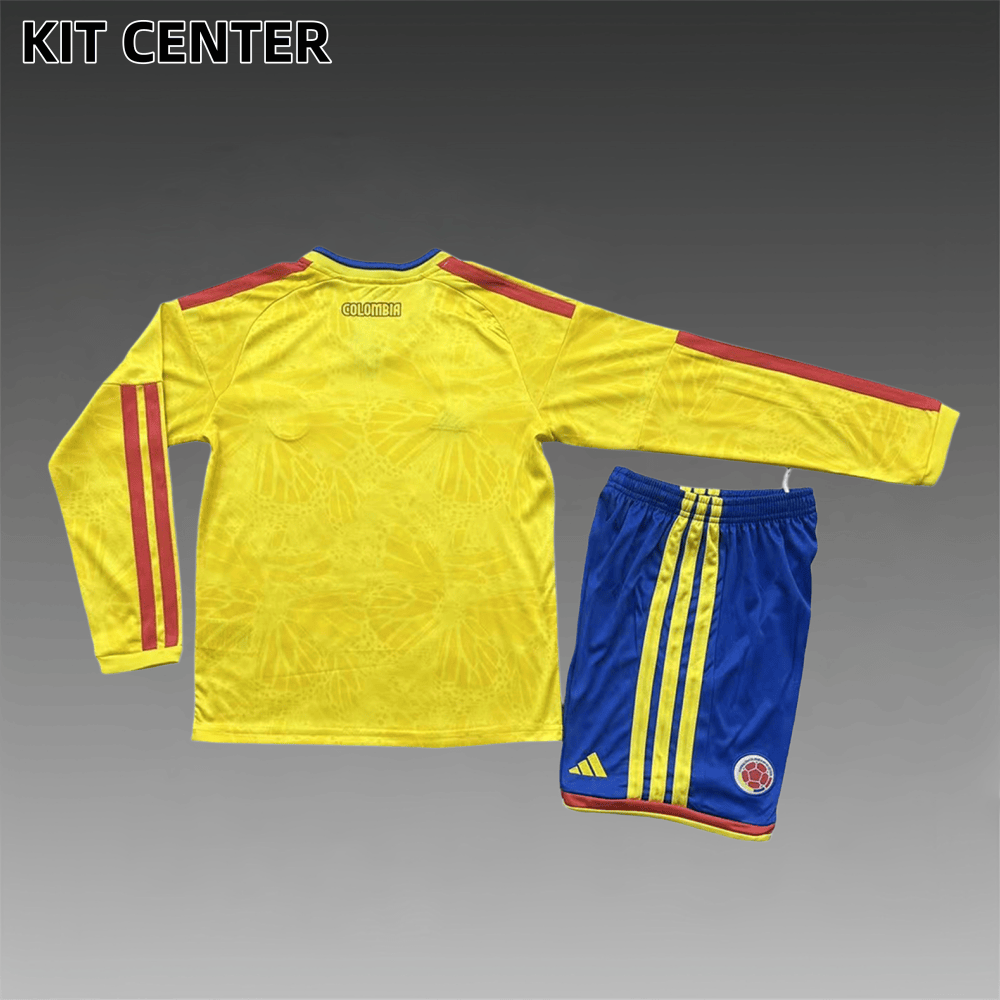 2026 Colombia Home long sleeves Football Shirt (Kids Kit socks)