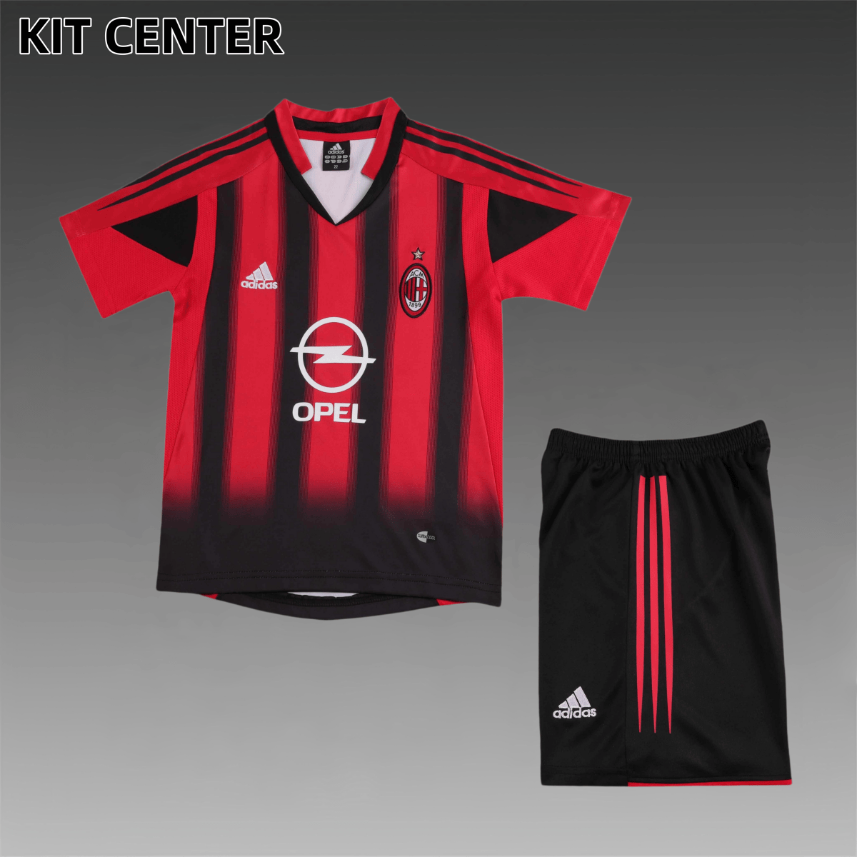 2004/2005 AC Milan home Retro Football Jersey (Kids Kit)