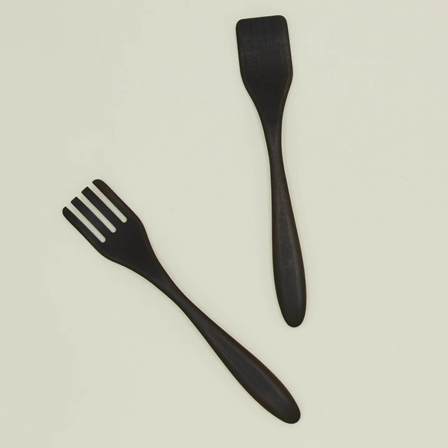 Salad Servers - Ebonized Oak