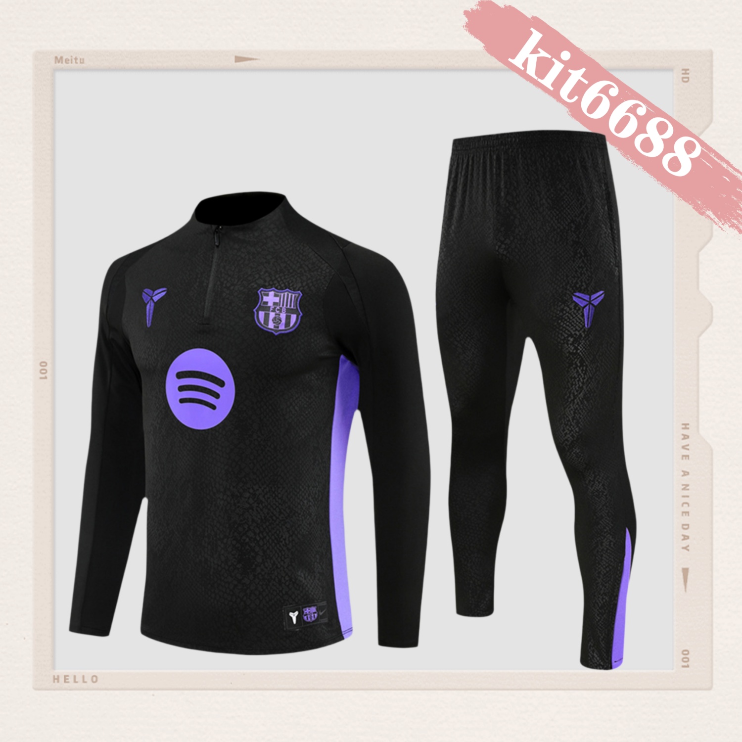 2025/2026 Barcelona Adults Half-Zip Training Kits (Adults Kit)