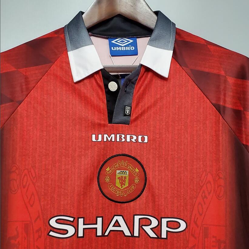 96/97 Manchester United home long sleeved retro football jersey