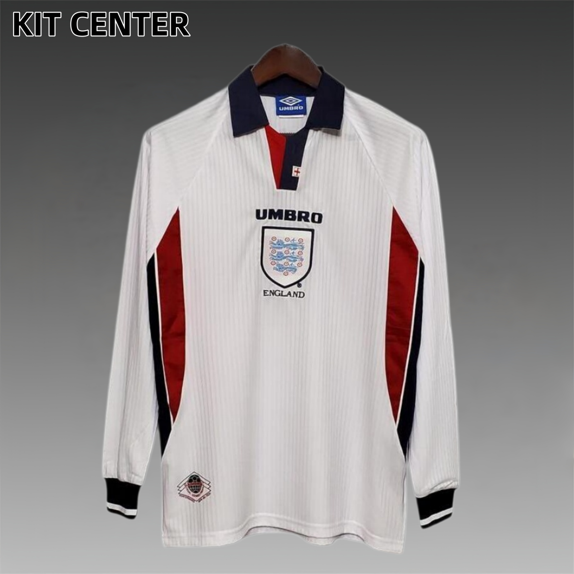 1998 England home  long sleeves Retro Football Soccer jerseys