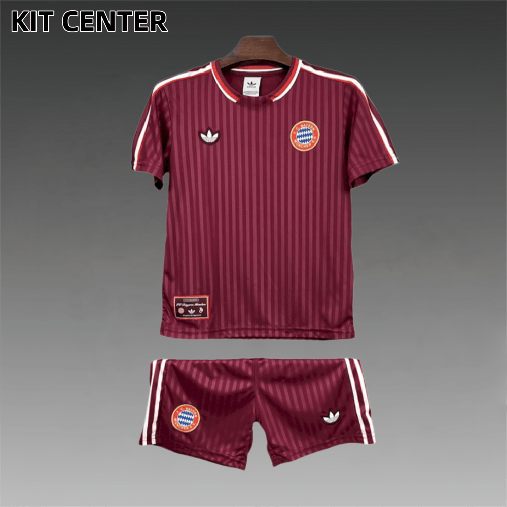 2025/2026 Bayern Munich Retro Home Football Shorts (Kids Kit socks)