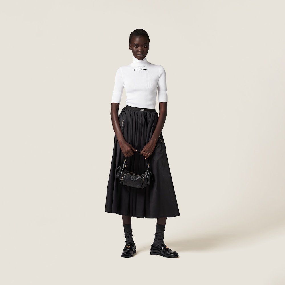 Cotton turtleneck jersey