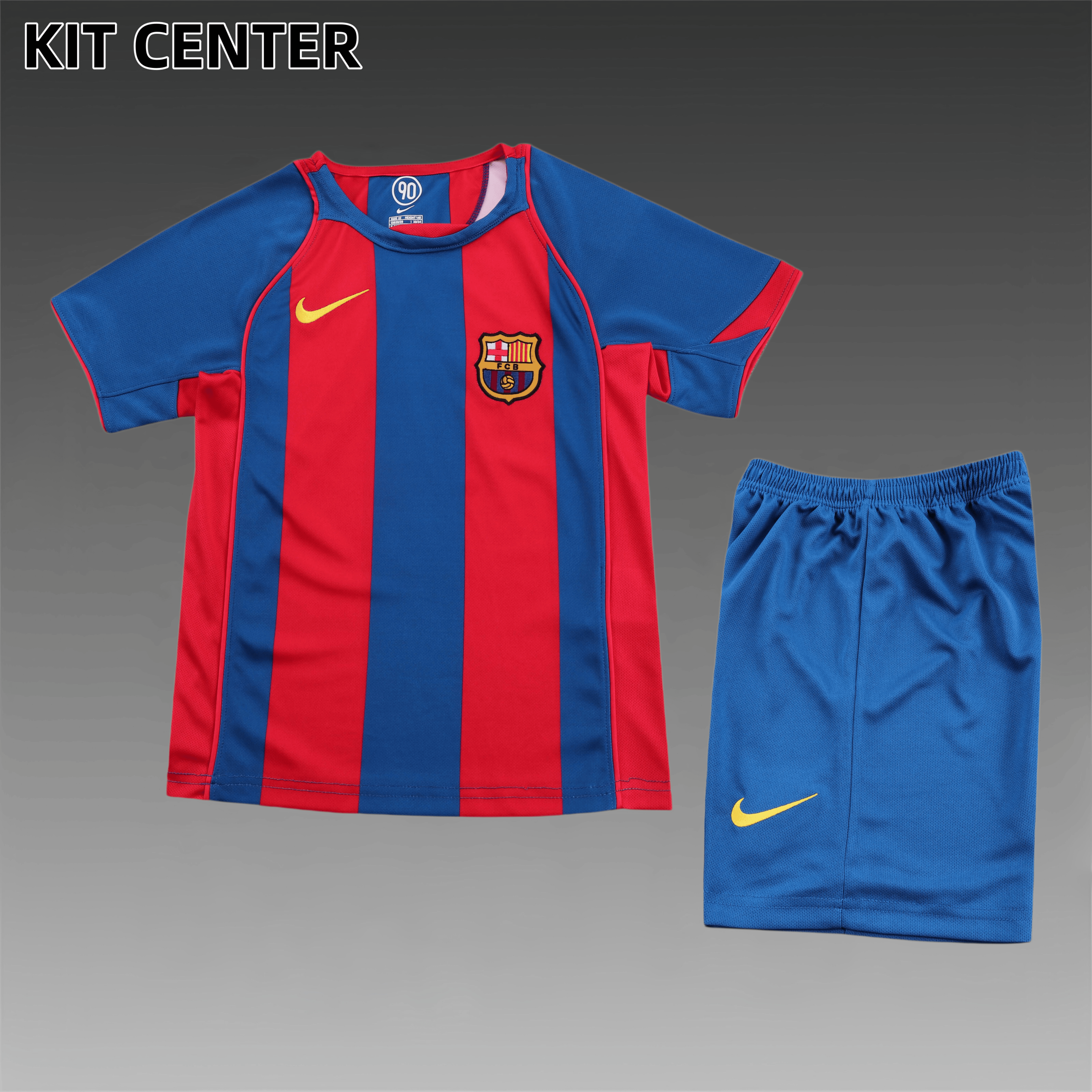 2004/2005 Barcelona home Retro Kids Kit(Kids Kit)