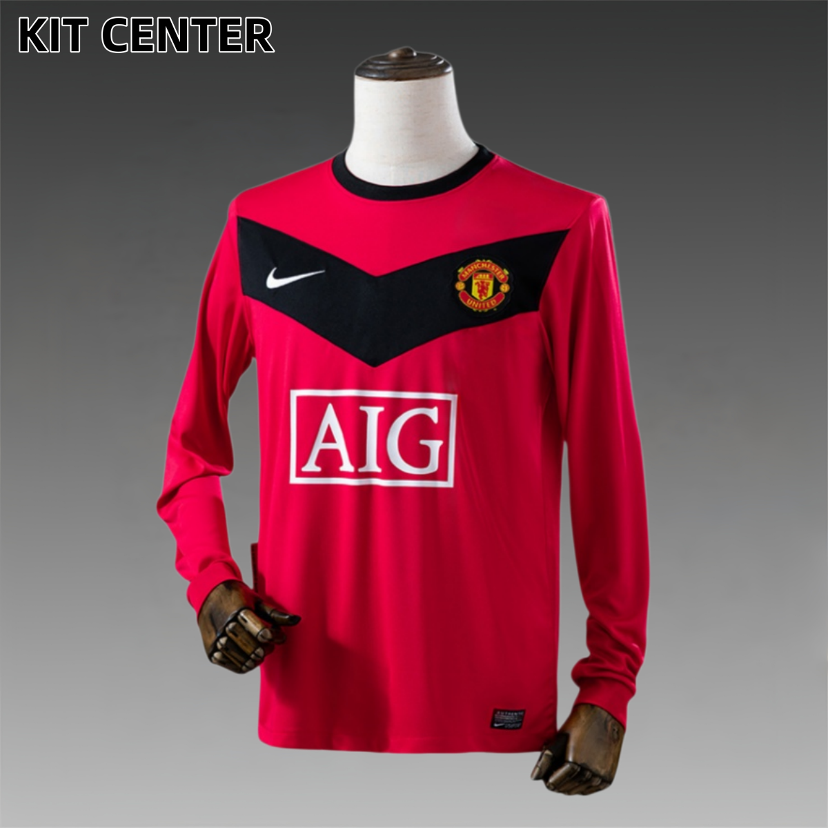 09/10 Manchester United home long sleeved retro football jersey