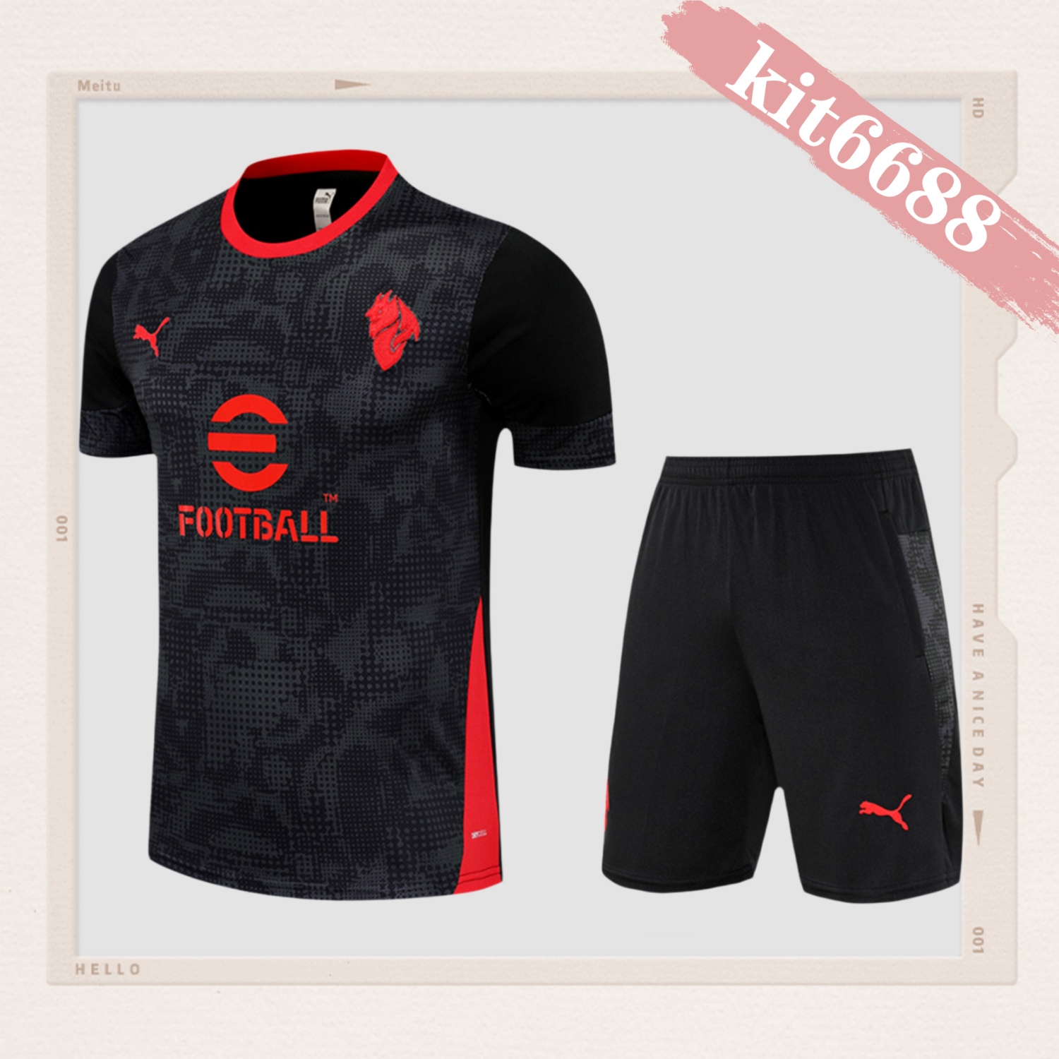 2025/2026 AC Milan Kids Short-Sleeve Training Kits (Kids kit)