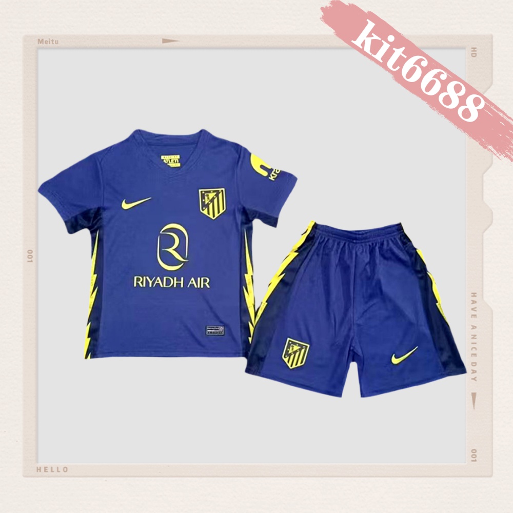 2025/2026 Atlético Madrid Away Football Jersey (Kids Kit socks)