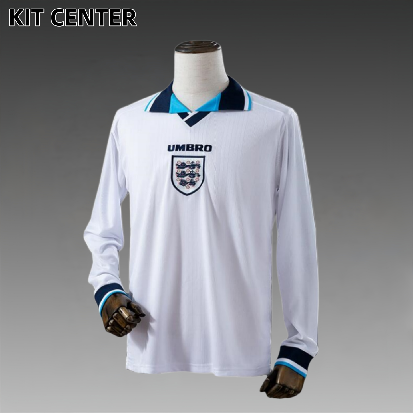 1996  England Home Long Sleeve  Retro Football Soccer jerseys