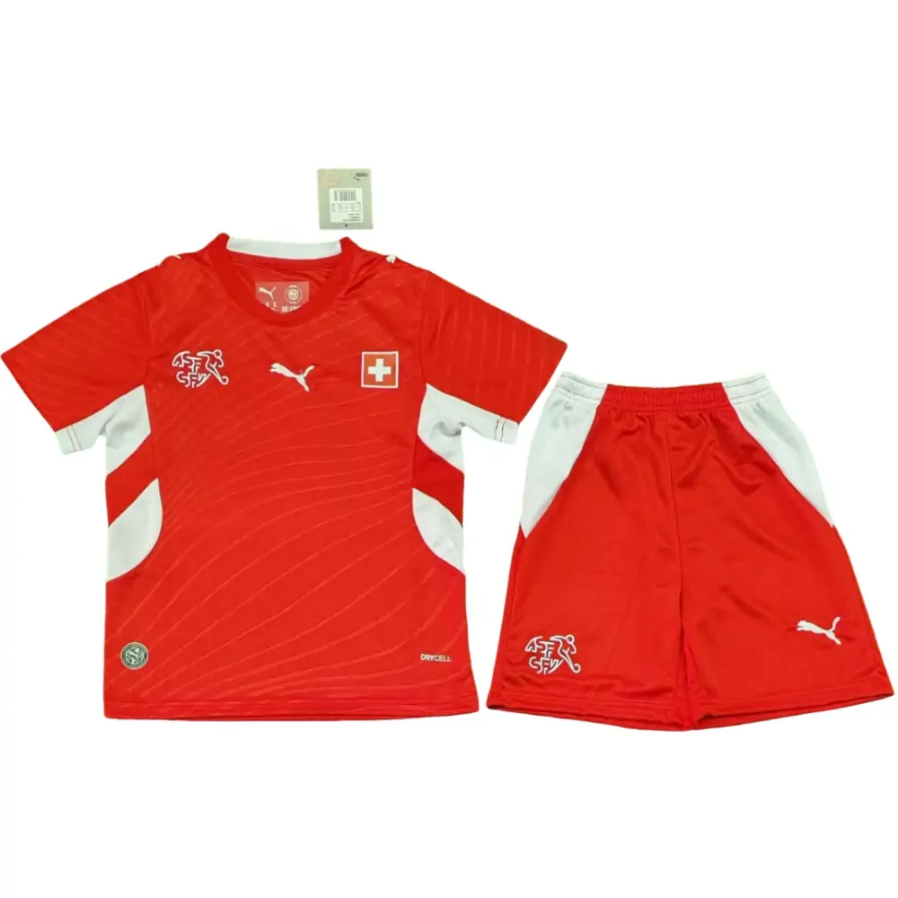 2026 World Cup Switzerland Home Jersey Children's Set - Fans Edition