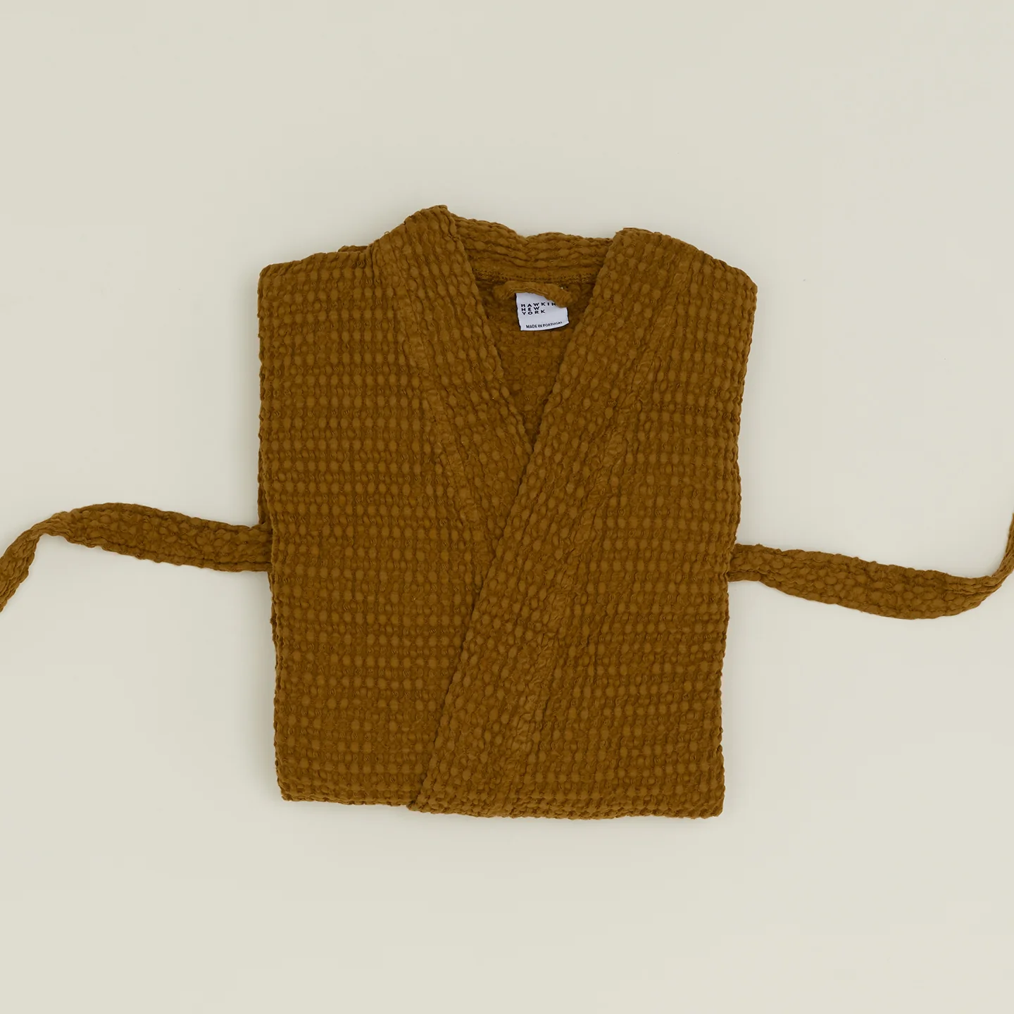 Simple Waffle Bathrobe - Bronze