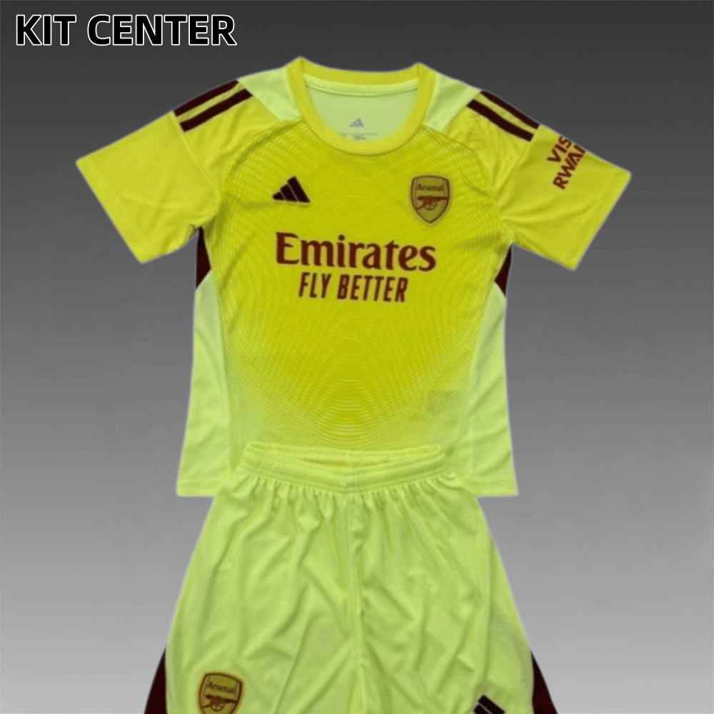 2025/2026 Arsenal Goalkeeper Kids Kit (Kids Kit socks)