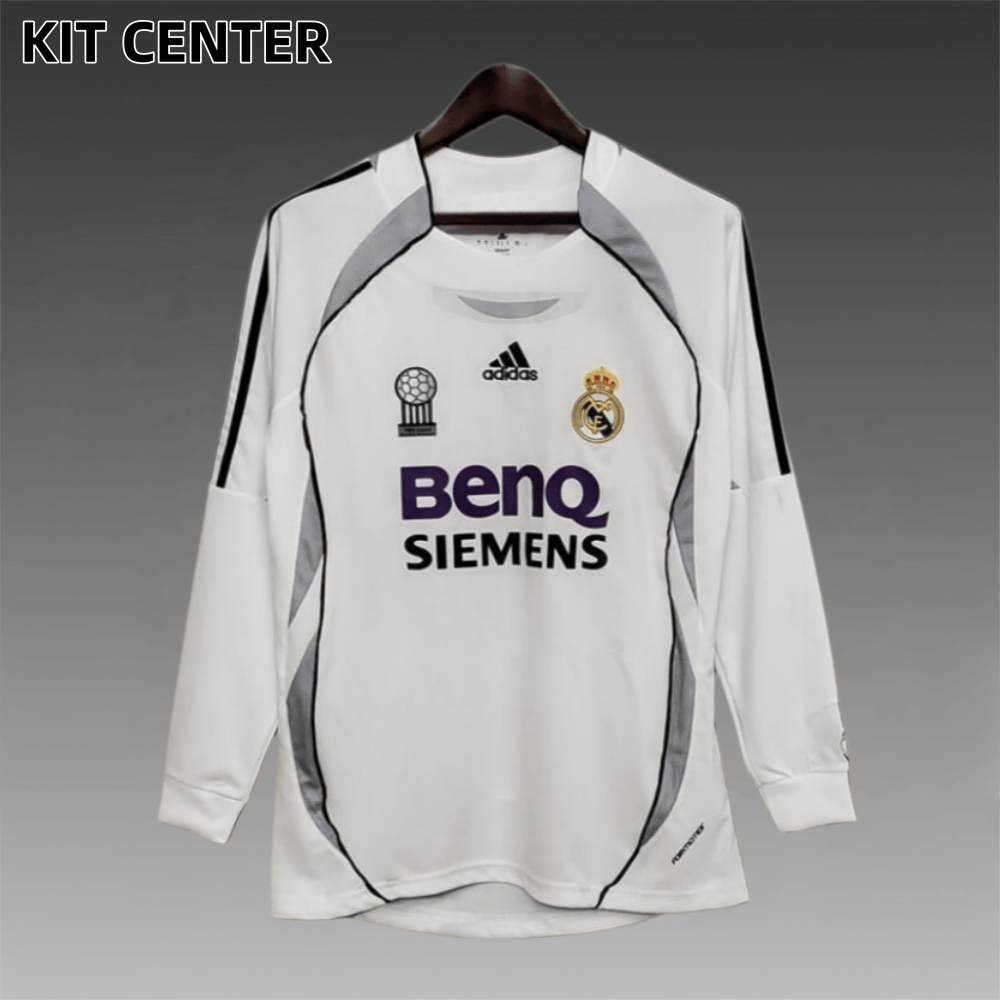 2006/2007 Real Madrid home Long Sleeve Retro Football Shirt