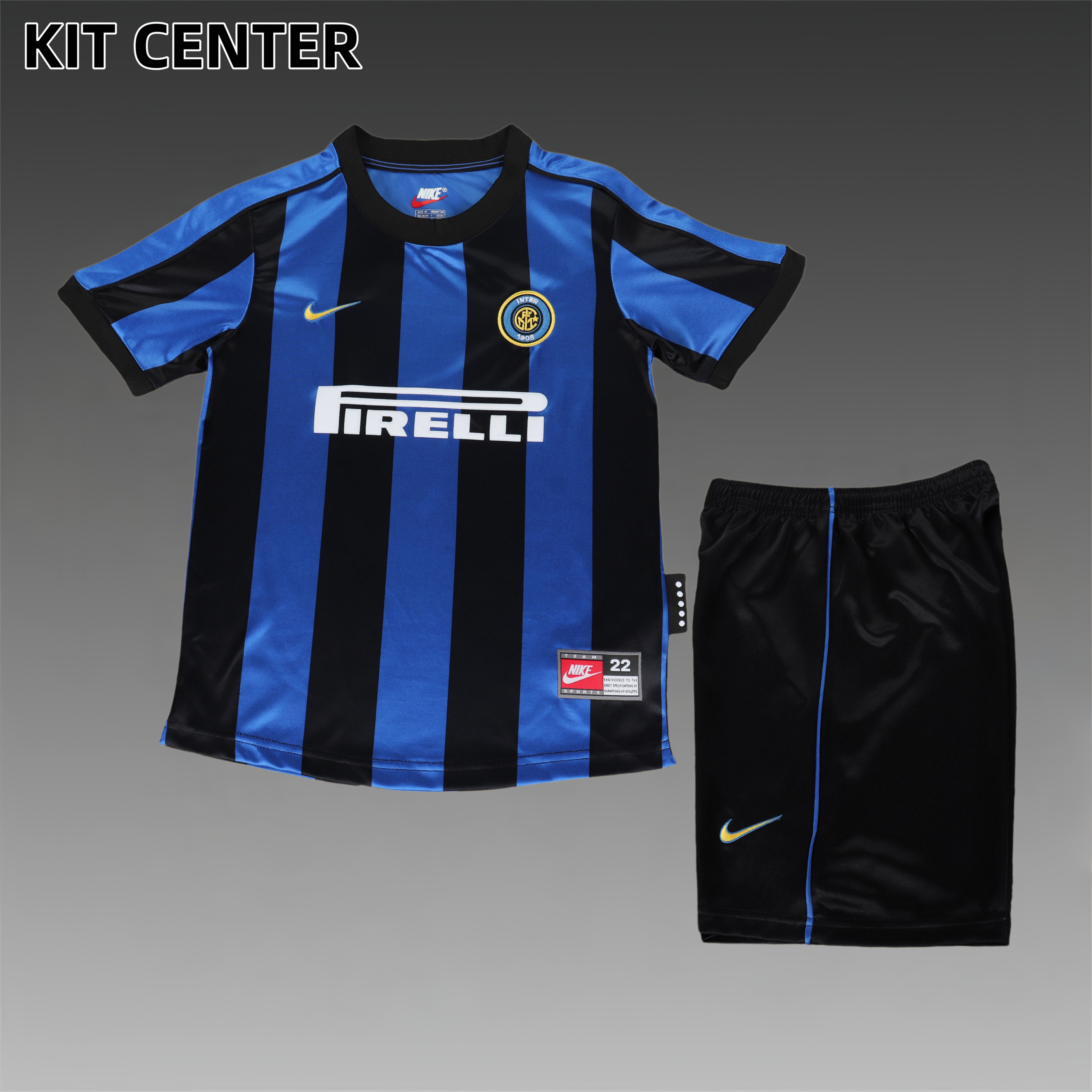 1999/2000 Inter Milan home Retro Football Shirt Kids Kit