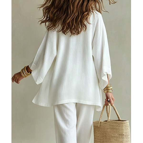 DRIEDELIGE ZOMEROUTFIT MET