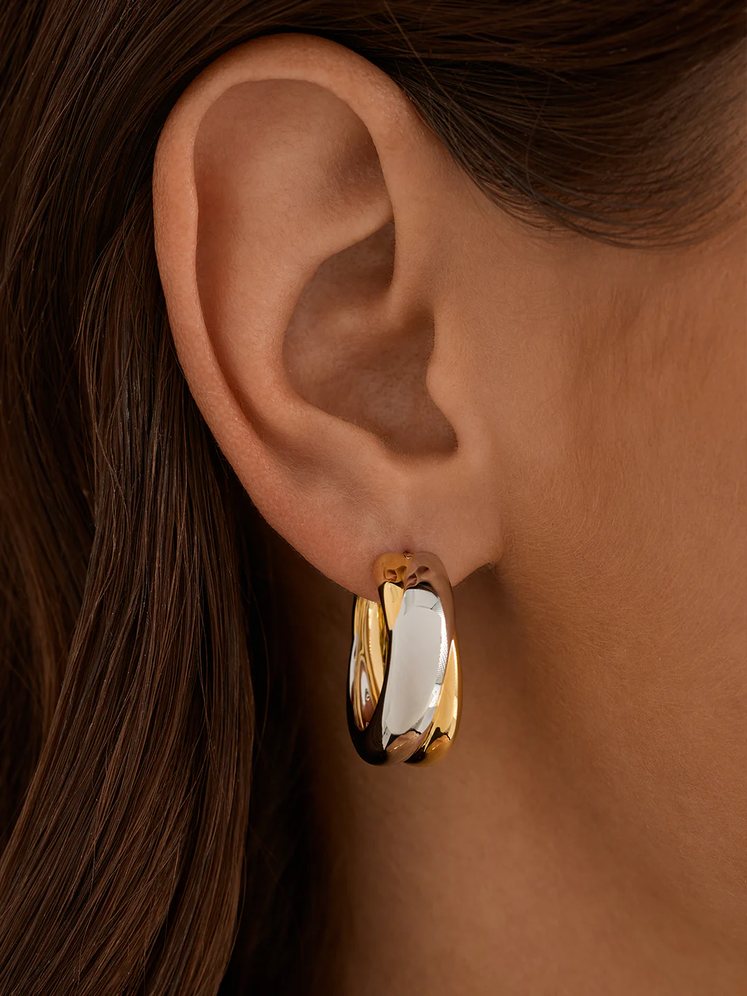 Large Mixed Entwine Hoops