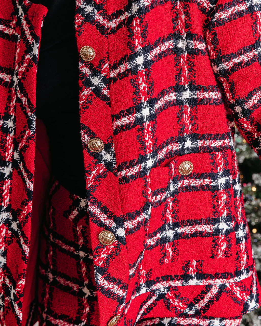 Coming Home Tweed Plaid Jacket