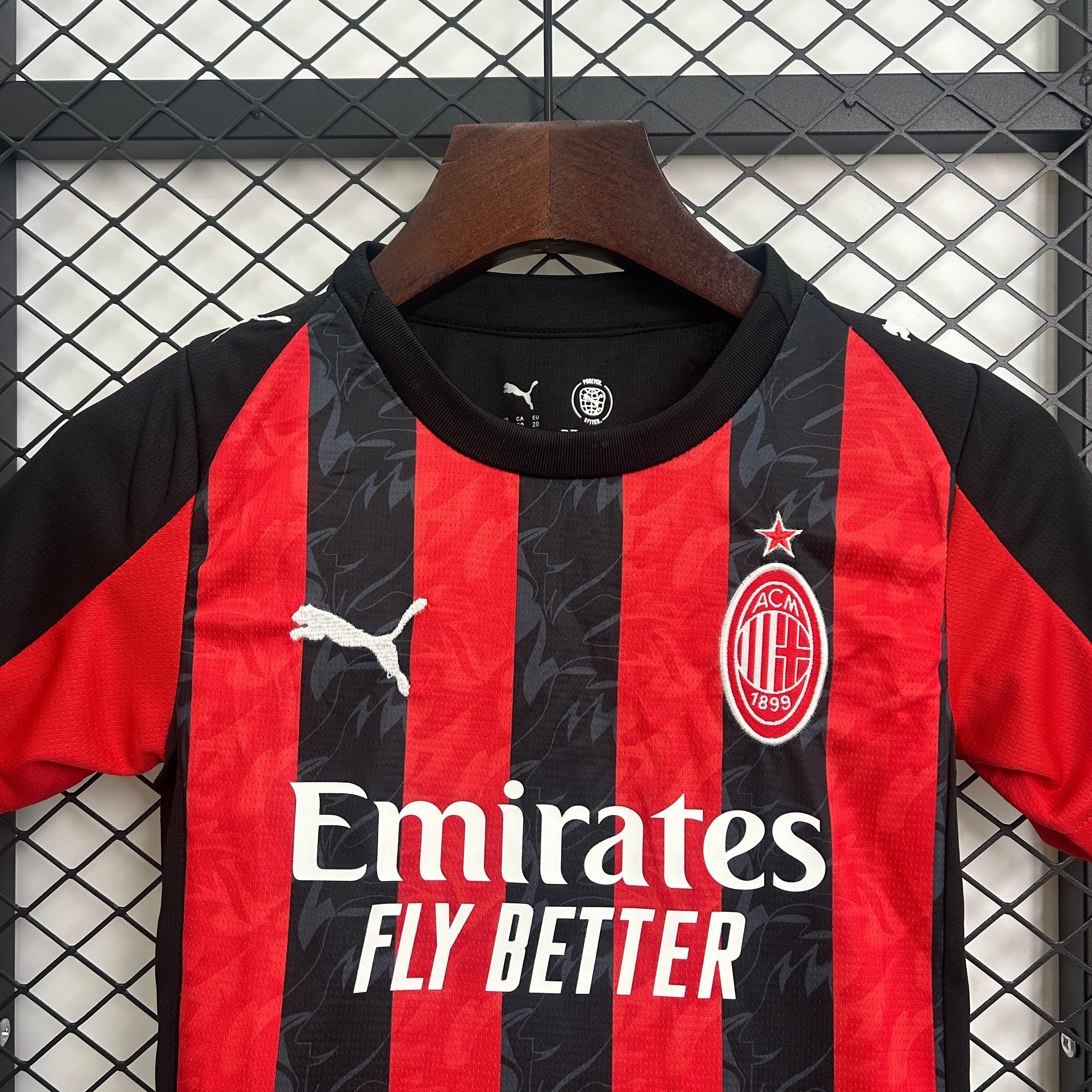 2025/2026 AC Milan Home Football shirt (Kids Kit socks）