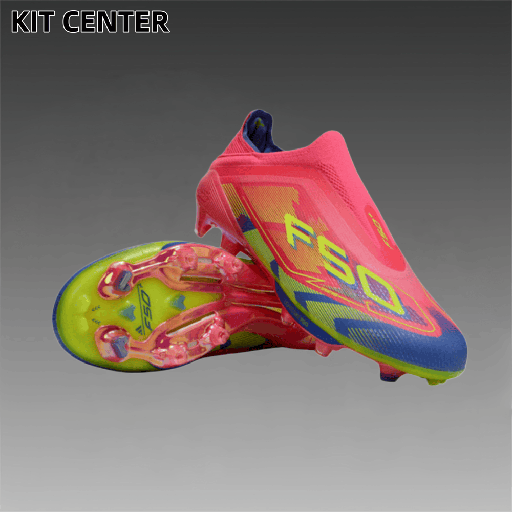 F50 Elite Laceless FG Mystic Victory - Lucid Pink/Lucid Lemon/Blue Fusion
