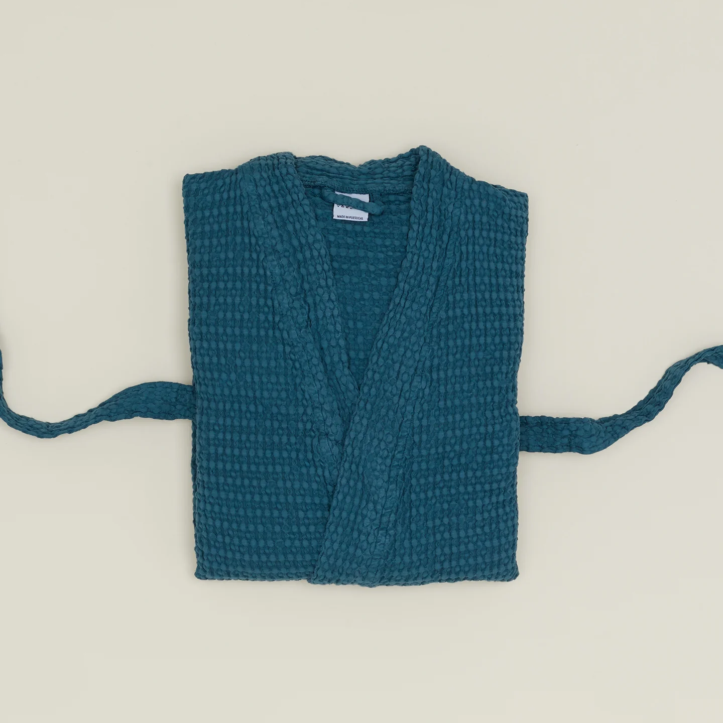 Simple Waffle Bathrobe - Peacock