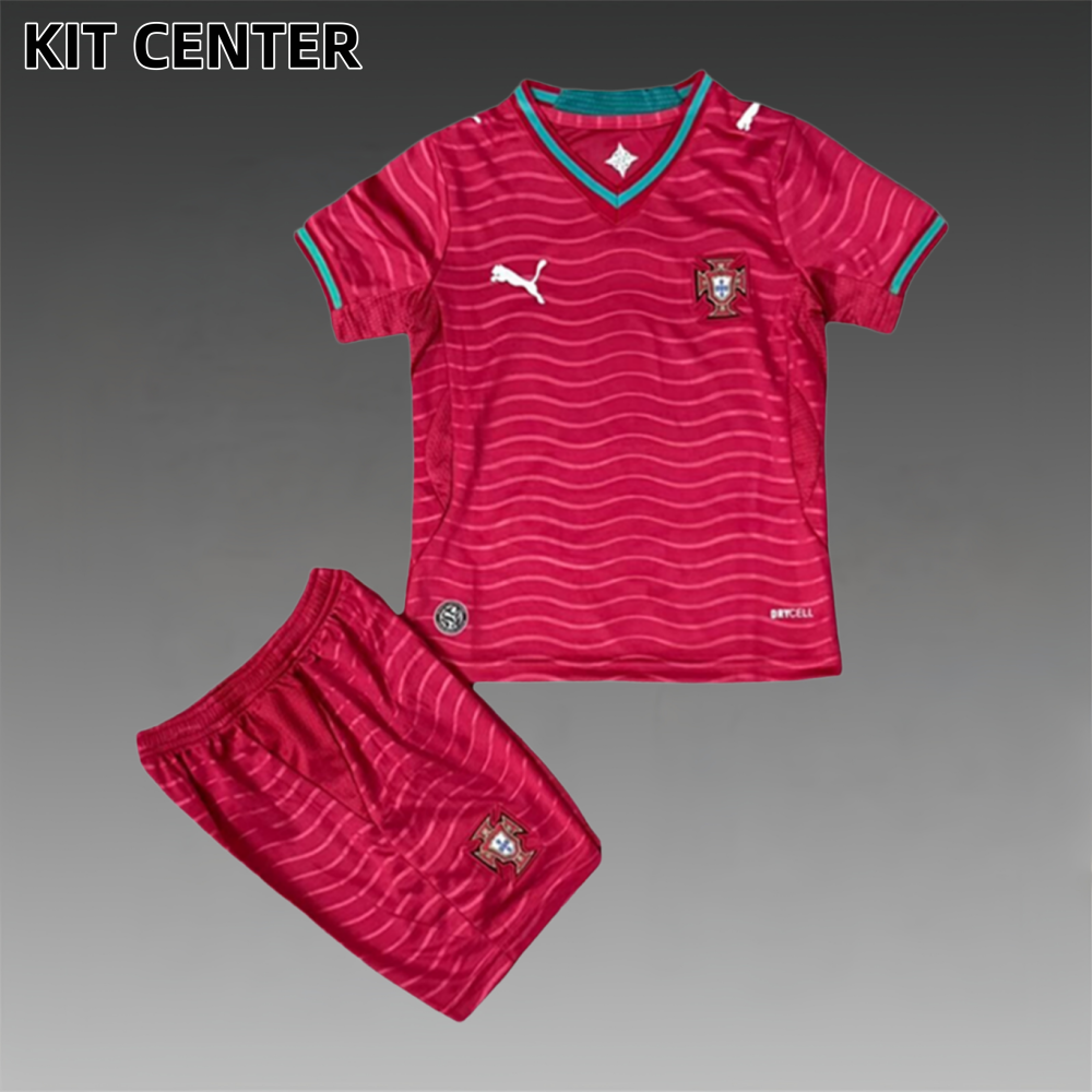 2026 Portugal Home Football Jersey (Kids Kit socks)